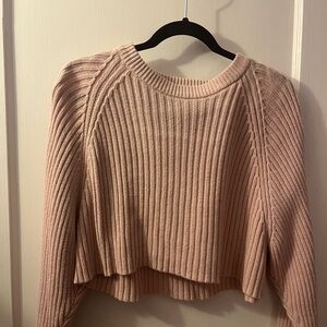 Aeropostale Women's Blush Ribbed Sweater